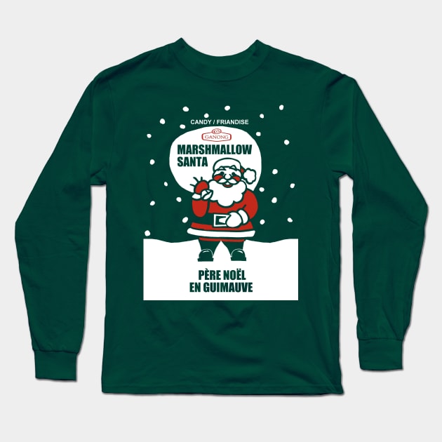 Marshmallow Santa Long Sleeve T-Shirt by colecraft